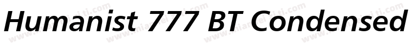 Humanist 777 BT Condensed Extra Bla字体转换
